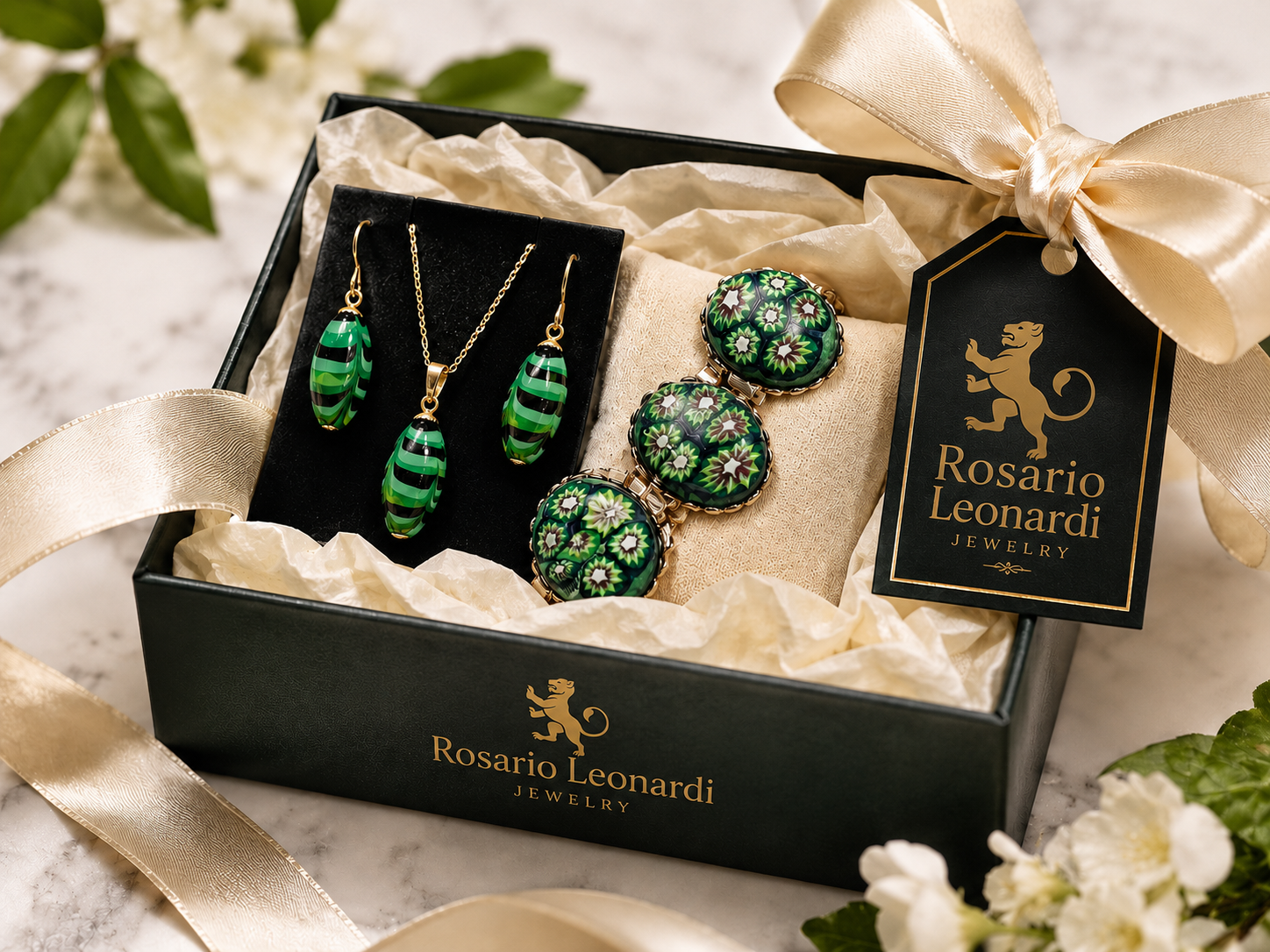 Statement Murano glass jewelry styled for a personal gift